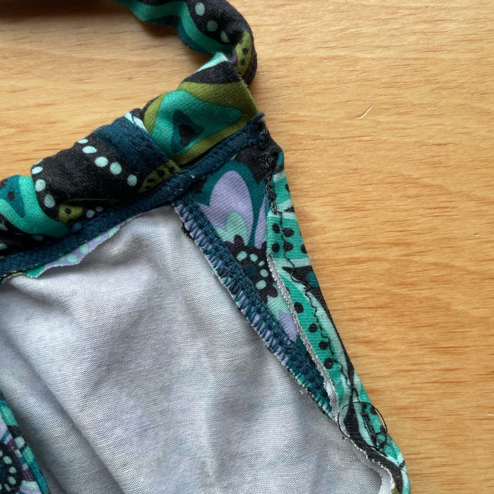 Prana Tank top with Green and Purple Floral Design - Picture 6 of 7